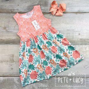 NWT: Pete and Lucy Sweet Safari Milk Silk Play Dress (6/6X)
